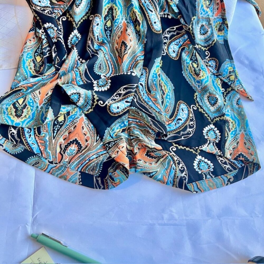 MISSGUIDED Romper Paisley Shorts Romper, Boho Paisley Shorts Size 6 U.S. - Picture 13 of 15